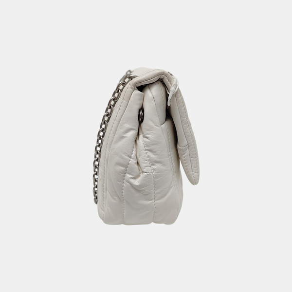 BB Quilted Calfskin White