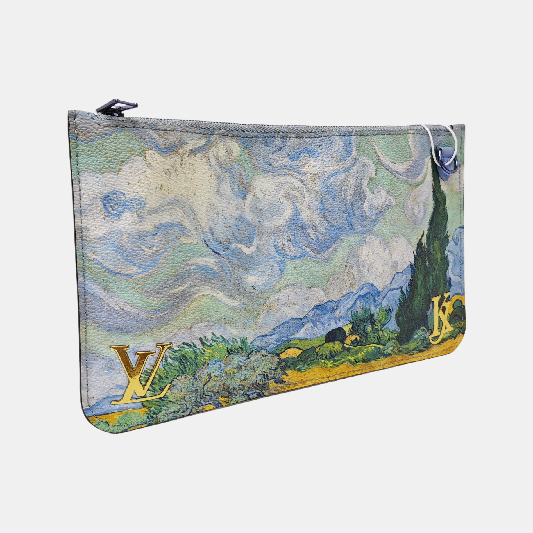 Coated Canvas Clutch Multicolor