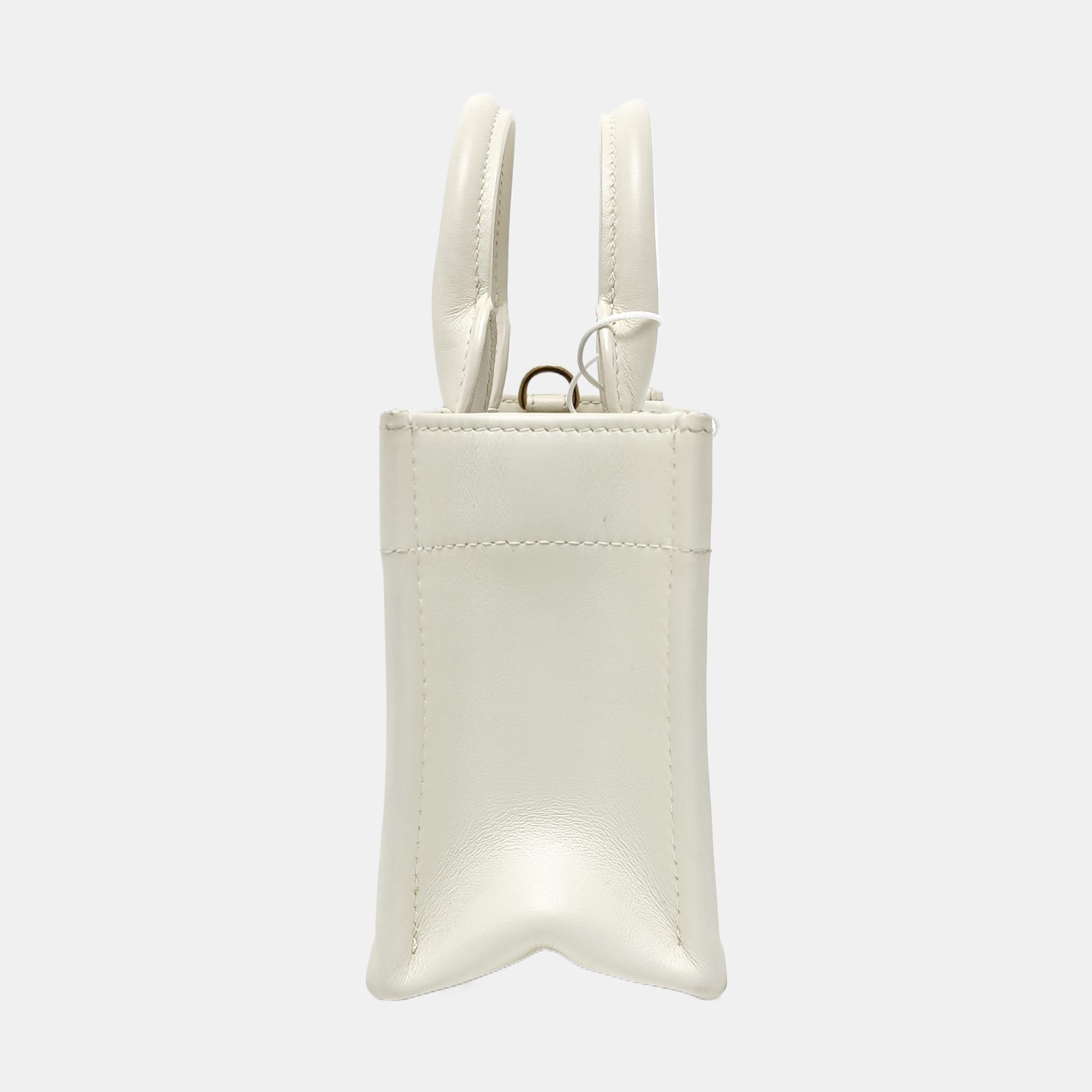 Book Tote Mini Cannage Calfskin White
