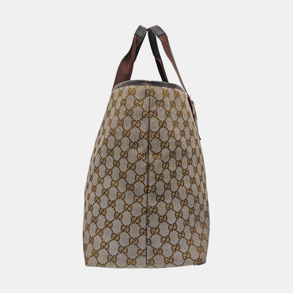Monogram Canvas Top Handle Bag Brown