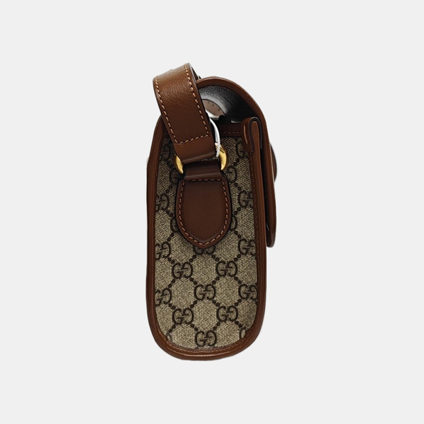 Monogram Coated Canvas Shoulder Bag Beige
