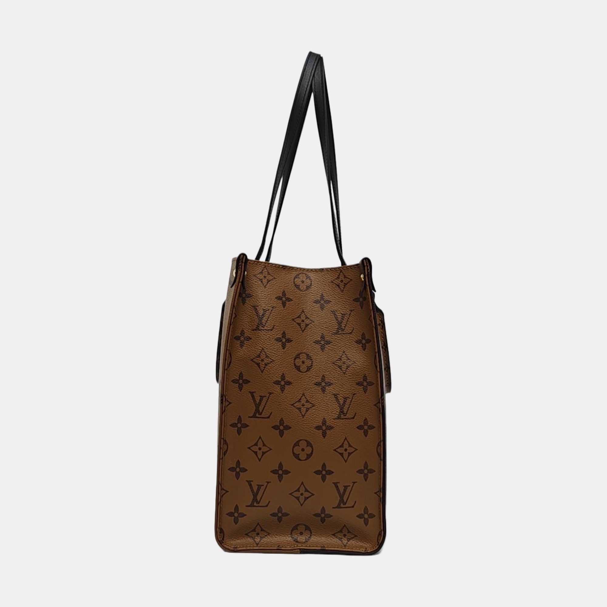 ONTHEGO MM Monogram Coated Canvas Brown