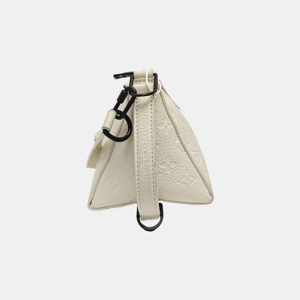 TRIANGLE Monogram Calfskin White