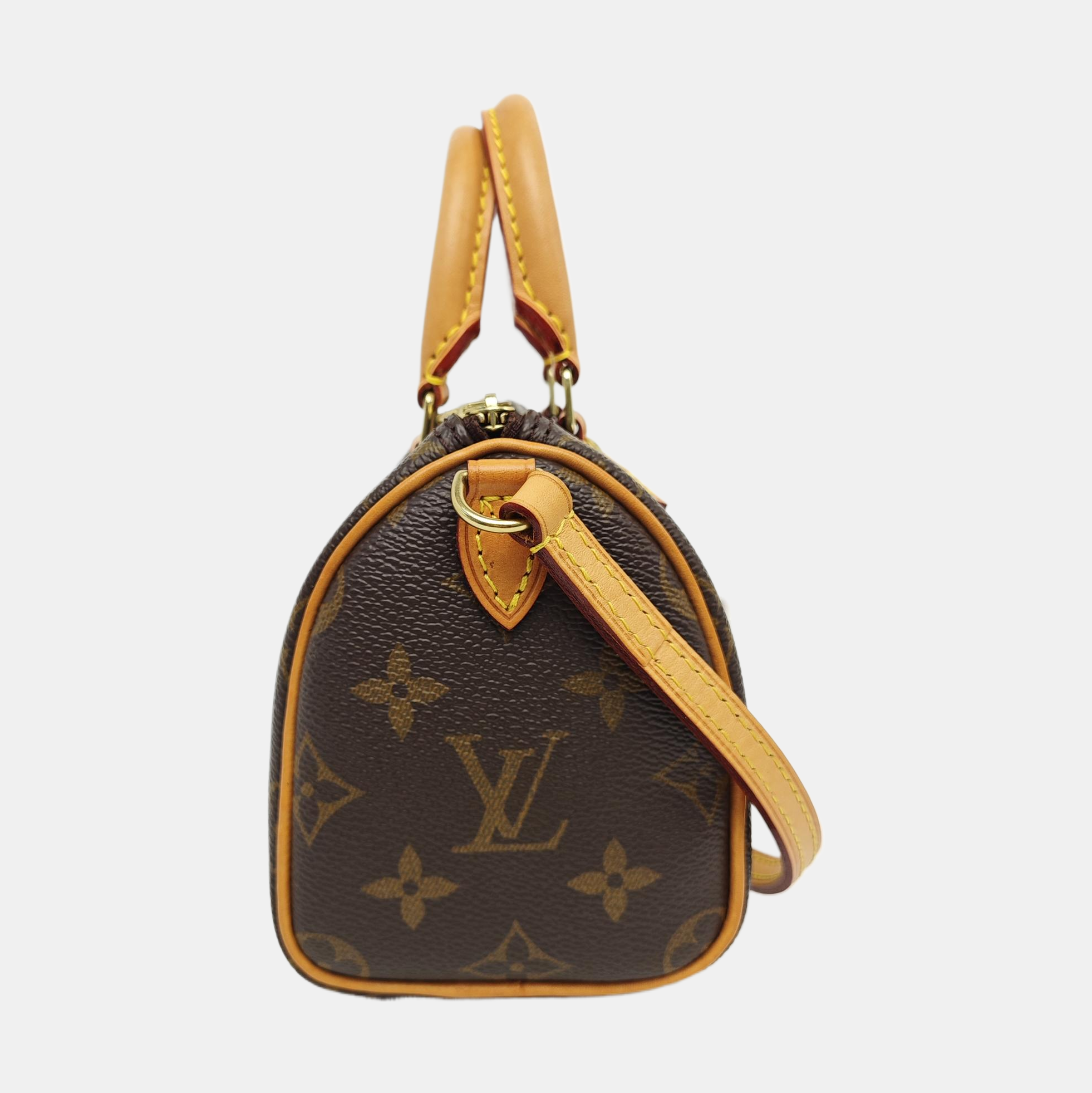 SPEEDY Nano Monogram Coated Canvas Brown