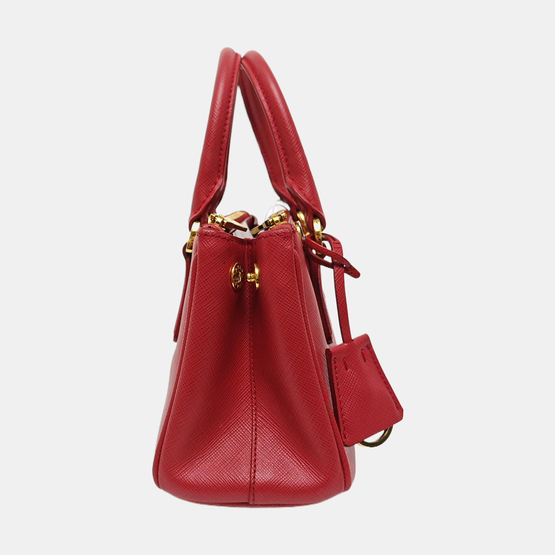 Galleria Super Mini Saffiano Calfskin Red