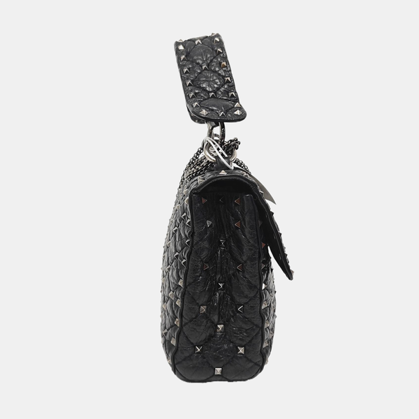 Spike Up Quilted Calfskin Black