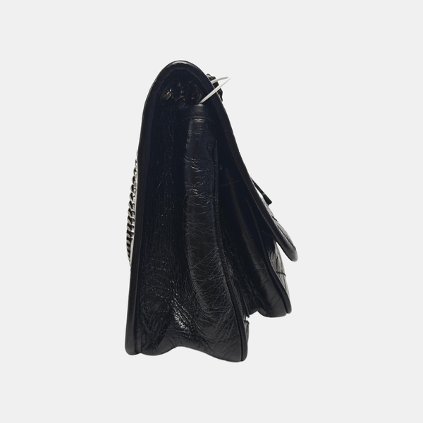 NIKI Small Chevron Calfskin Black
