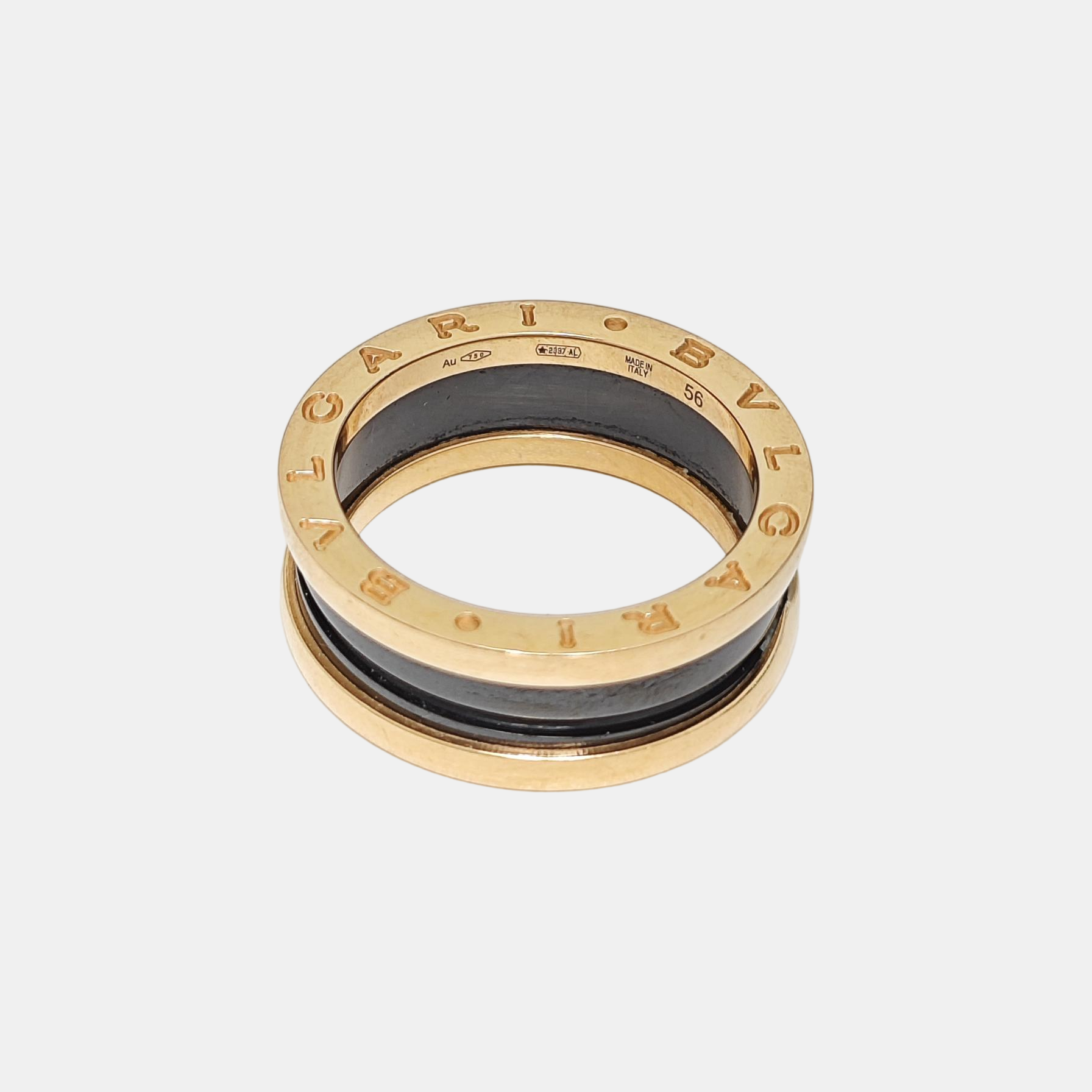B.ZERO1 18k Rose Gold Ring EU 56