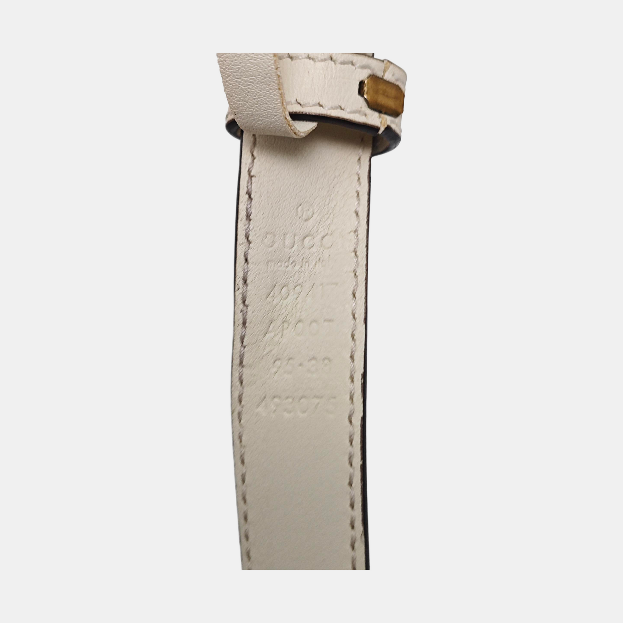 Leather Belt White