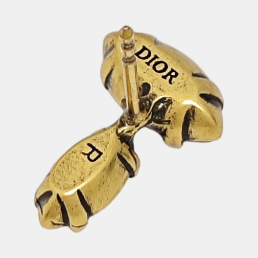 J'adior Metal Gold Stud Earrings