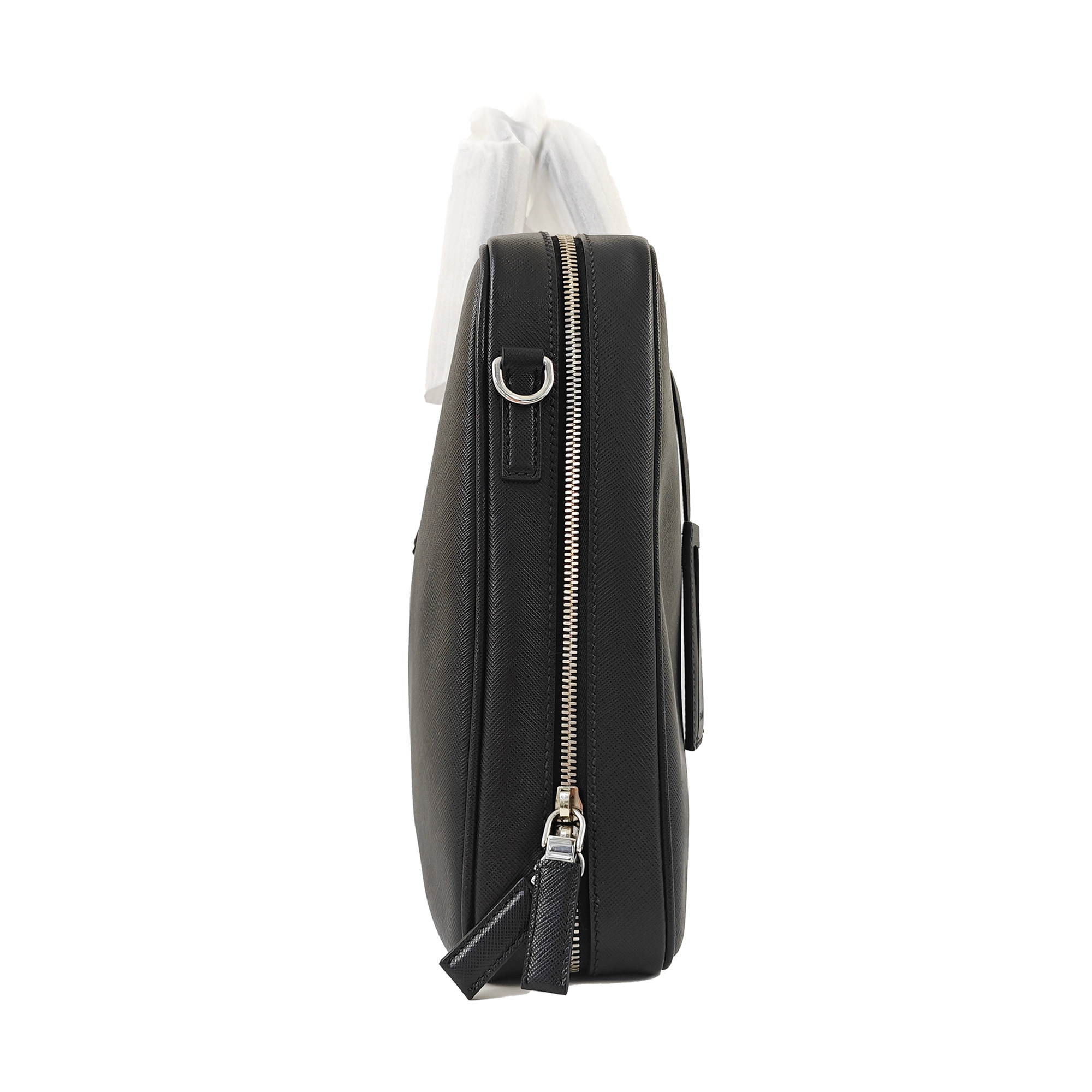 Saffiano Calfskin Shoulder Bag Black
