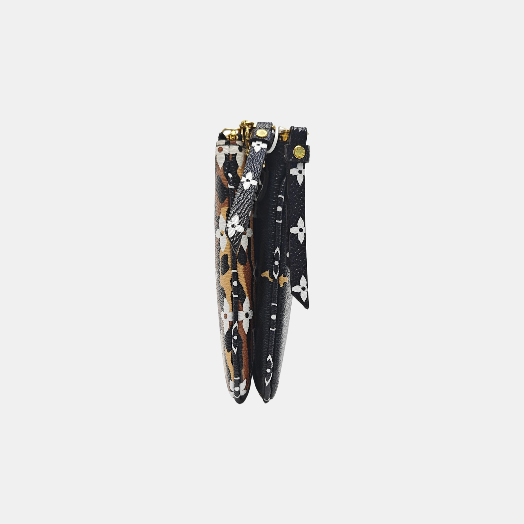 DOUBLE ZIP Monogram Coated Canvas Black