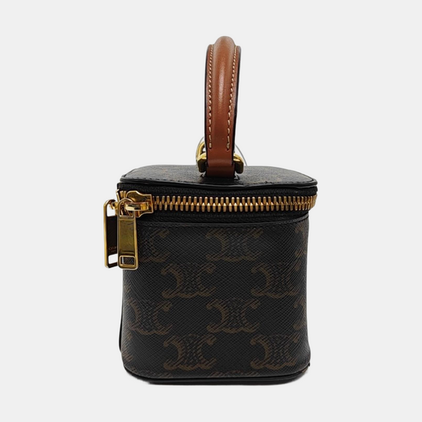 Coated Canvas Shoulder Bag Black