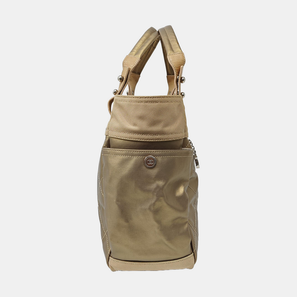 PARIS BIARRITZ Lona Revestida Acolchada Grande Beige