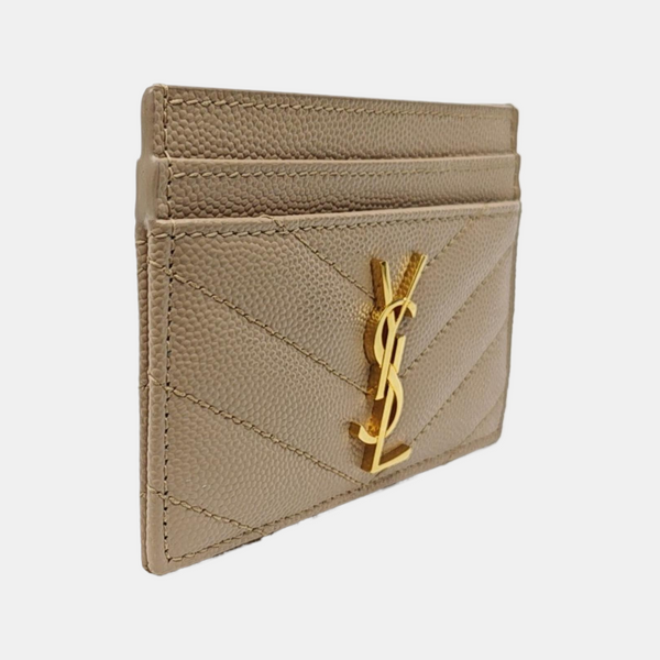 MONOGRAM Quilted Calfskin Brown Card Holder