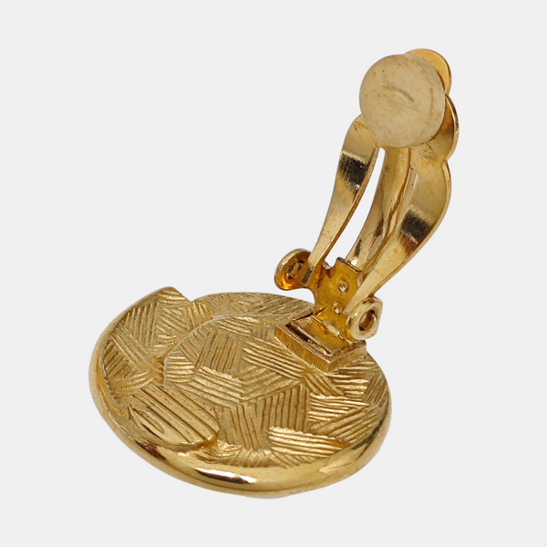 Metal Gold Clip On Earrings