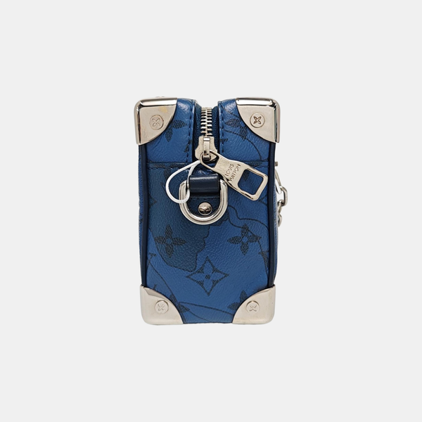 SOFT TRUNK Mini Monogram Coated Canvas Blue