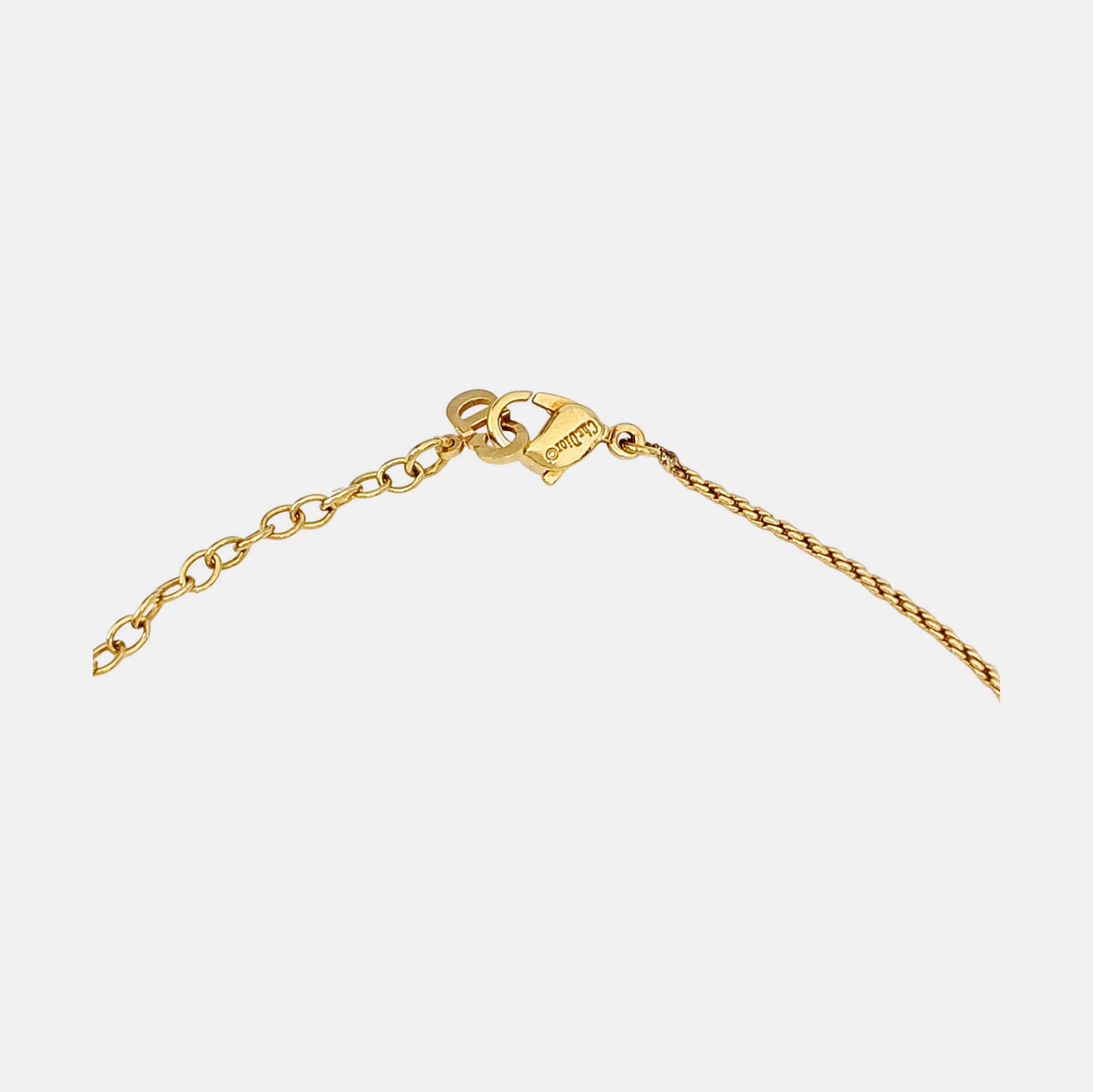Twist Round Metal Gold Necklace