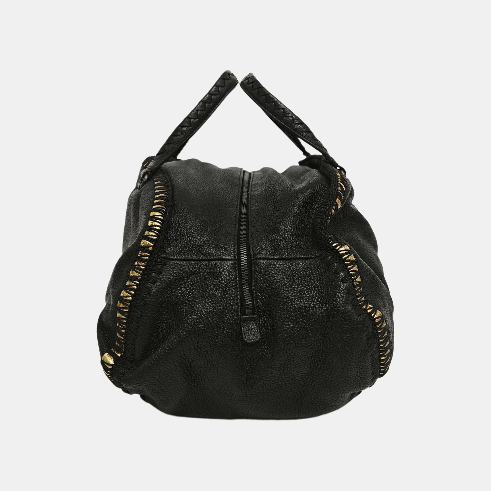 Calfskin Top Handle Bag Black