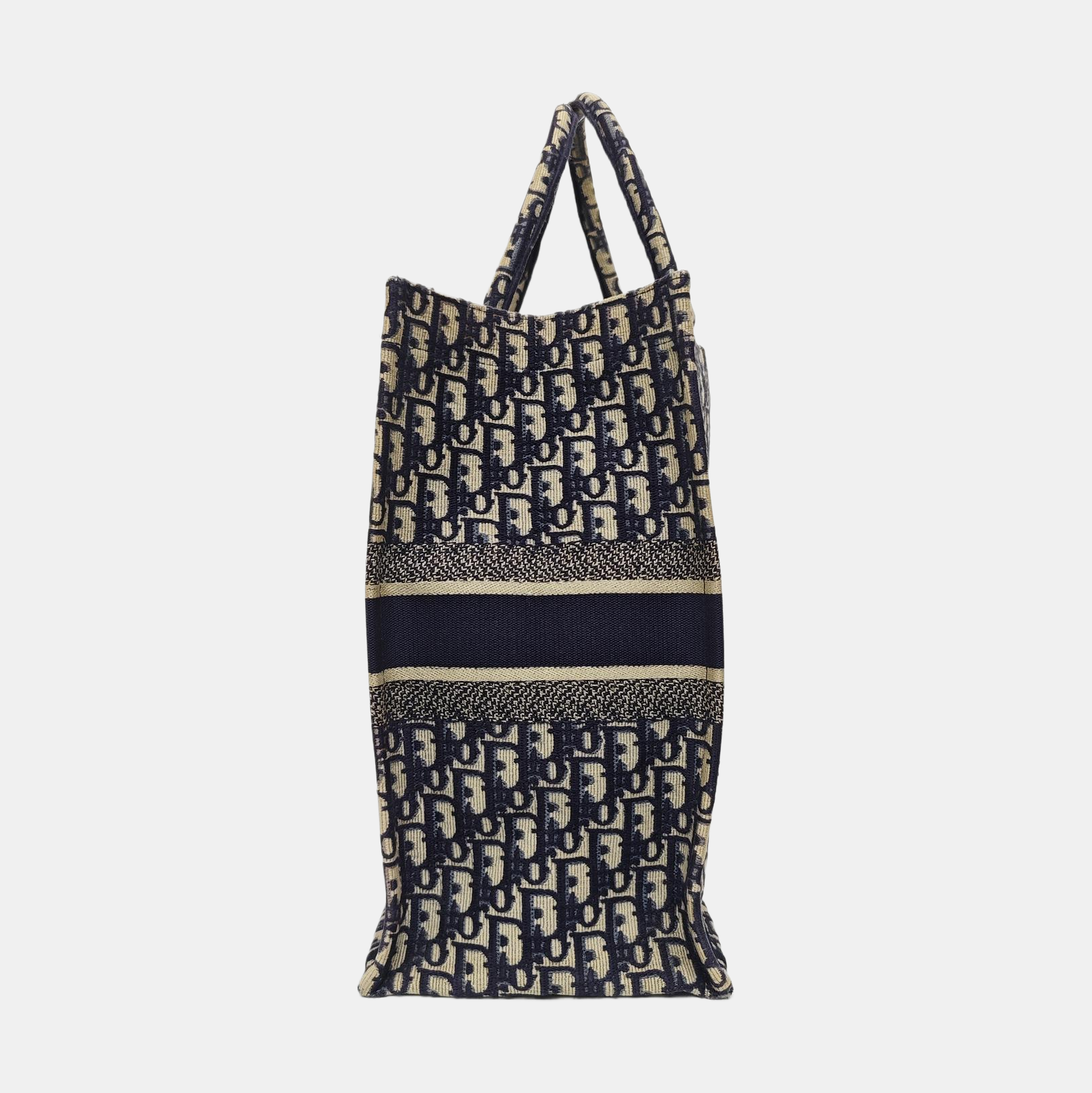 Book Tote Large Oblique Canvas Blue