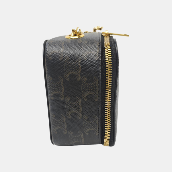 TRIOMPHE Mini Quilted Coated Canvas Black