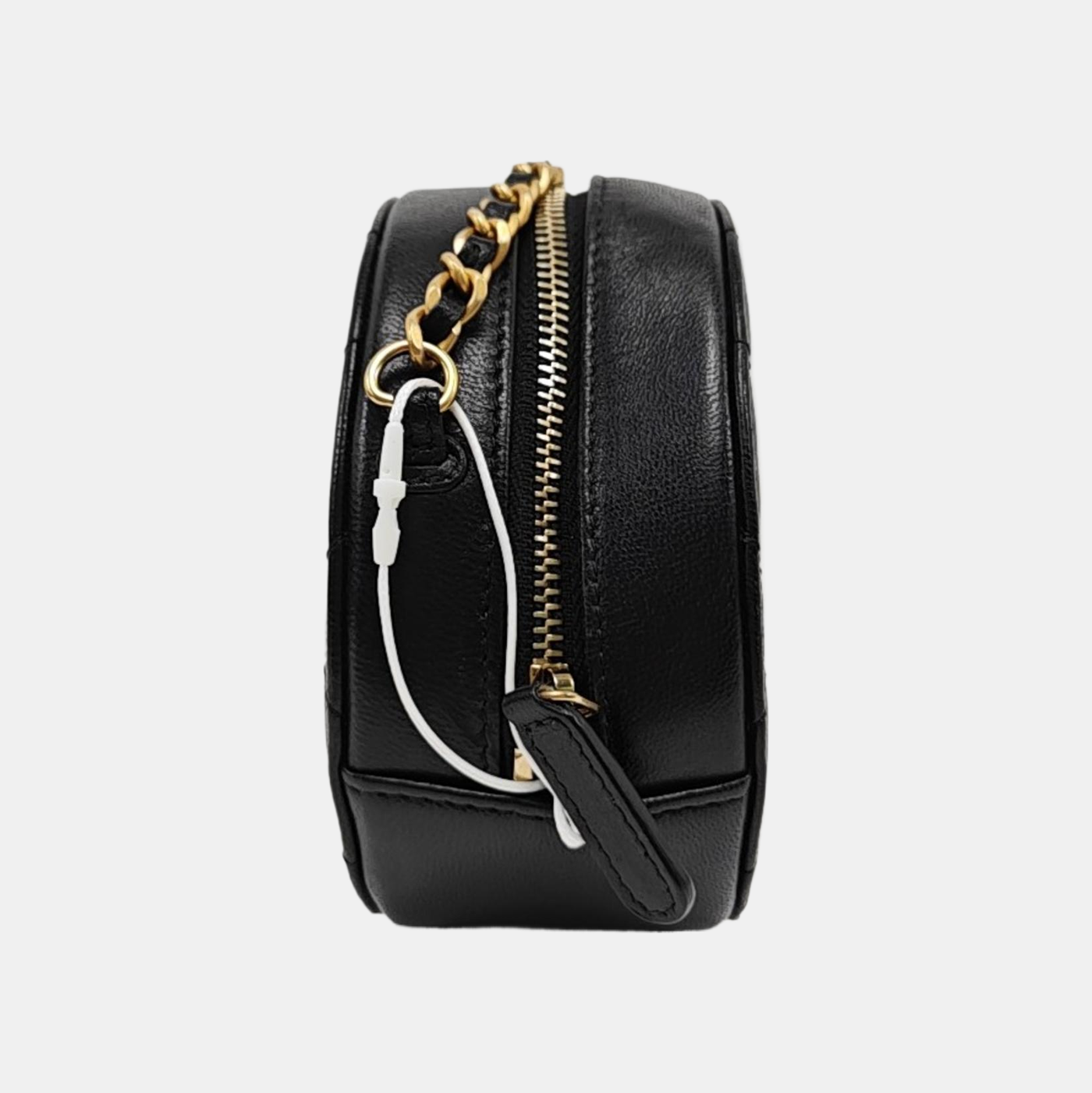 ROUND Mini Quilted Lambskin Black