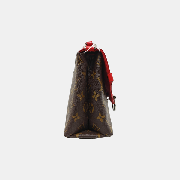 SAINT MICHEL Monogram Coated Canvas Brown
