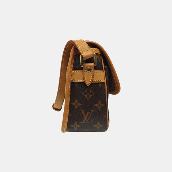 SOLOGNE PM Monogram Coated Canvas Brown