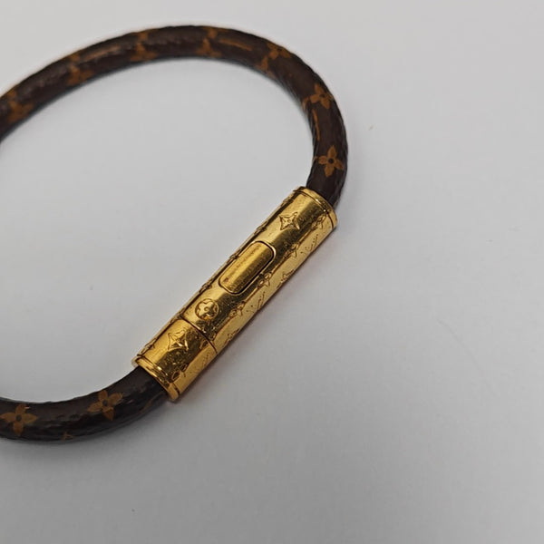 CONFIDENTIEL Coated Canvas Brown Bangle