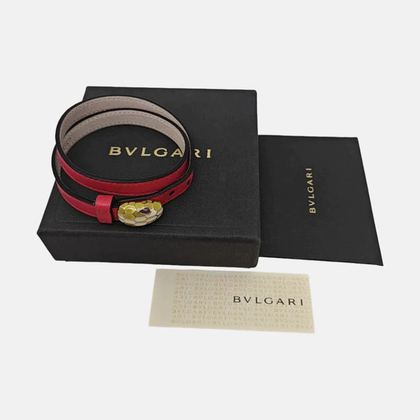 SERPENTI Brass Red Bangle