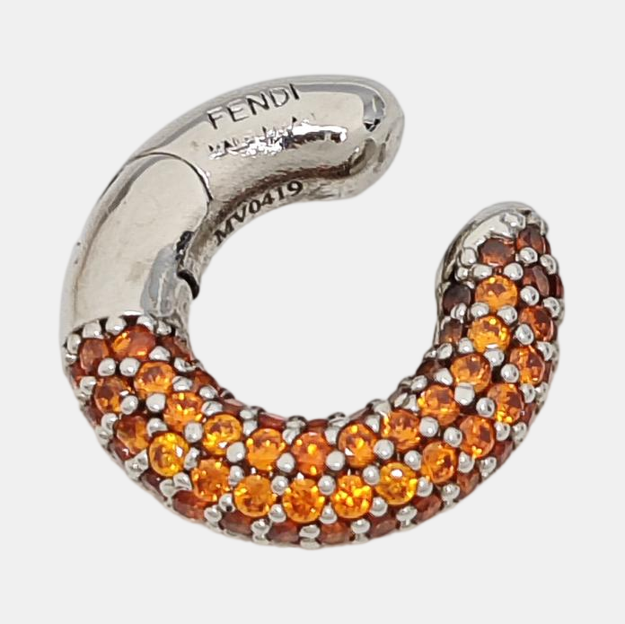 Synthetic Crystal Orange Earrings
