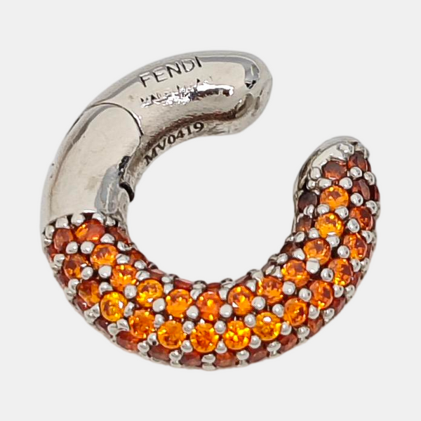 Synthetic Crystal Orange Earrings