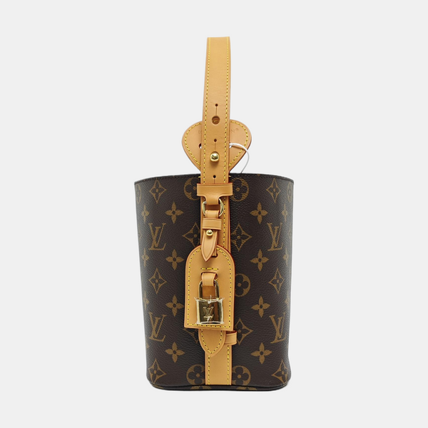 ALL IN BB Monogram Coated Canvas Brown