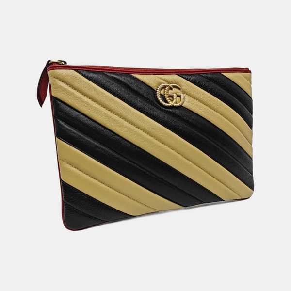 Quilted Calfskin Clutch Multicolor