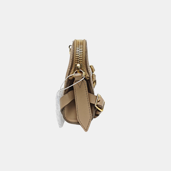 Suede Crossbody Bag Beige