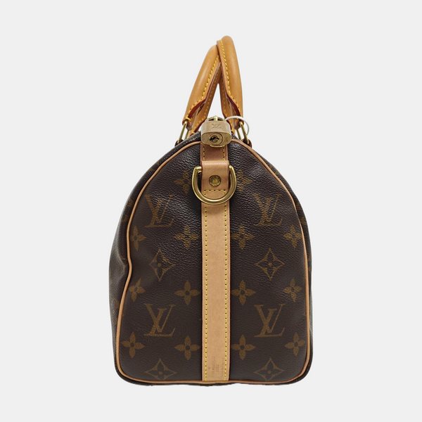 SPEEDY 25 Monogram Coated Canvas Brown