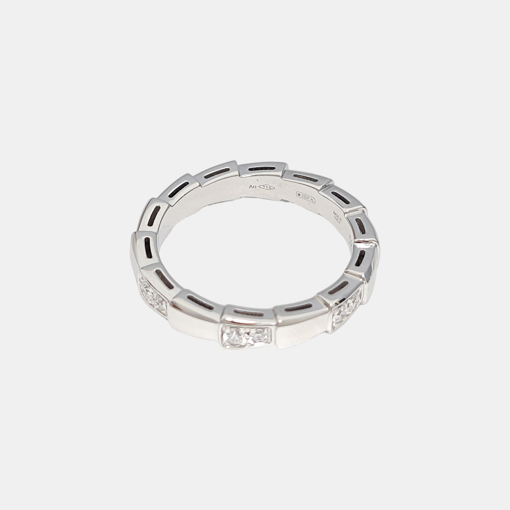 SERPENTI 18k White Gold Silver Ring EU 52