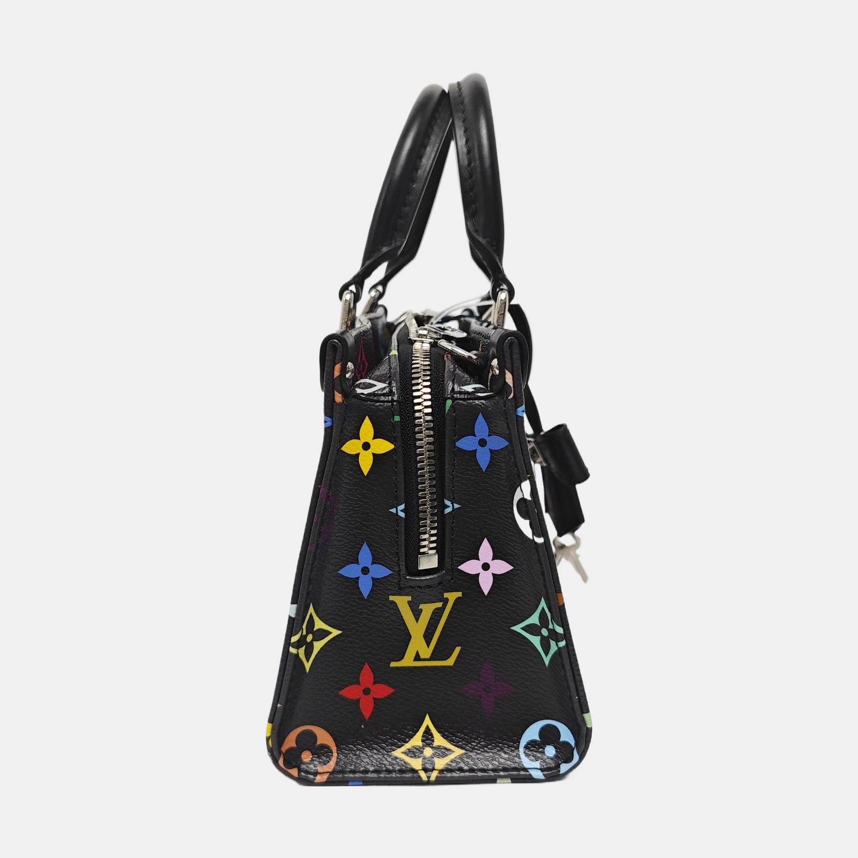 LV × TM ONTHEGO EAST WEST Chain Monogram Coated Canvas Black