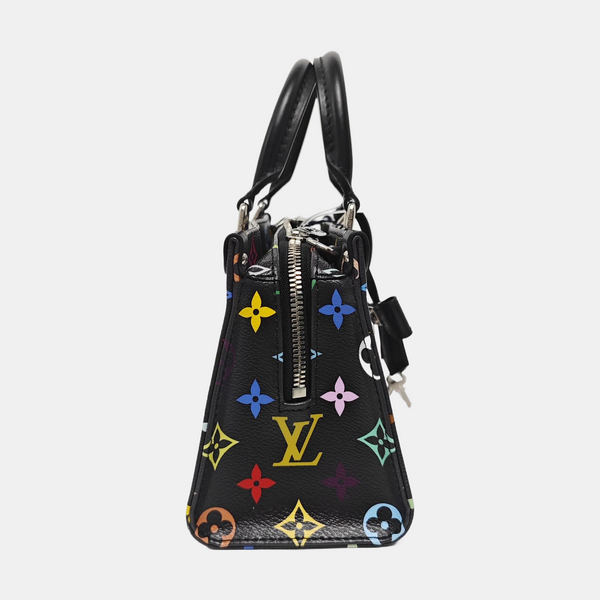 LV × TM ONTHEGO EAST WEST Chain Monogram Coated Canvas Black