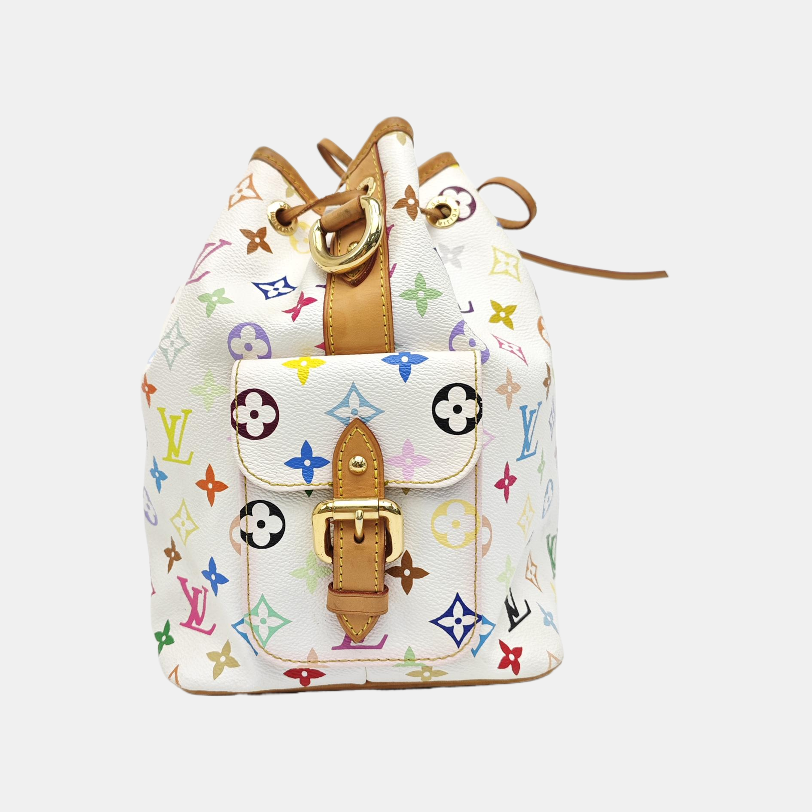 LV × TM NÉONOÉ MM Monogram Coated Canvas White