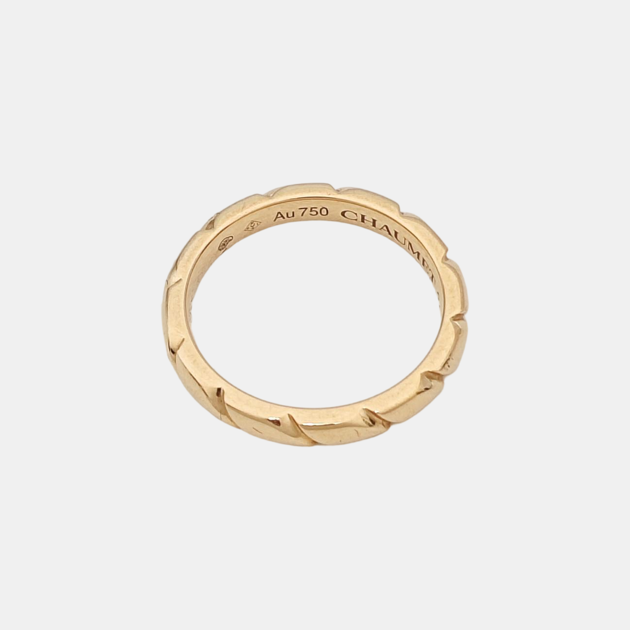 Torsade De Chaumet 18k Rose Gold Ring EU 48