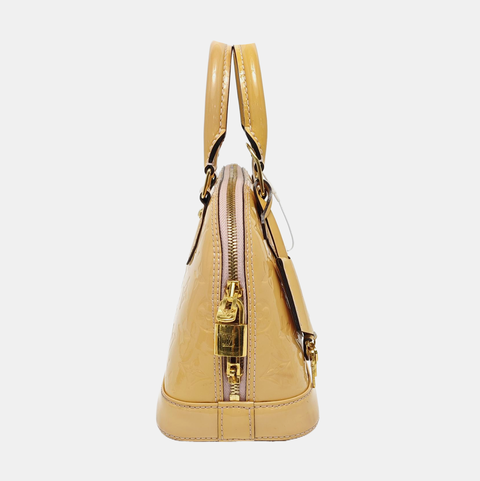 ALMA BB Monogram Patent Leather Yellow