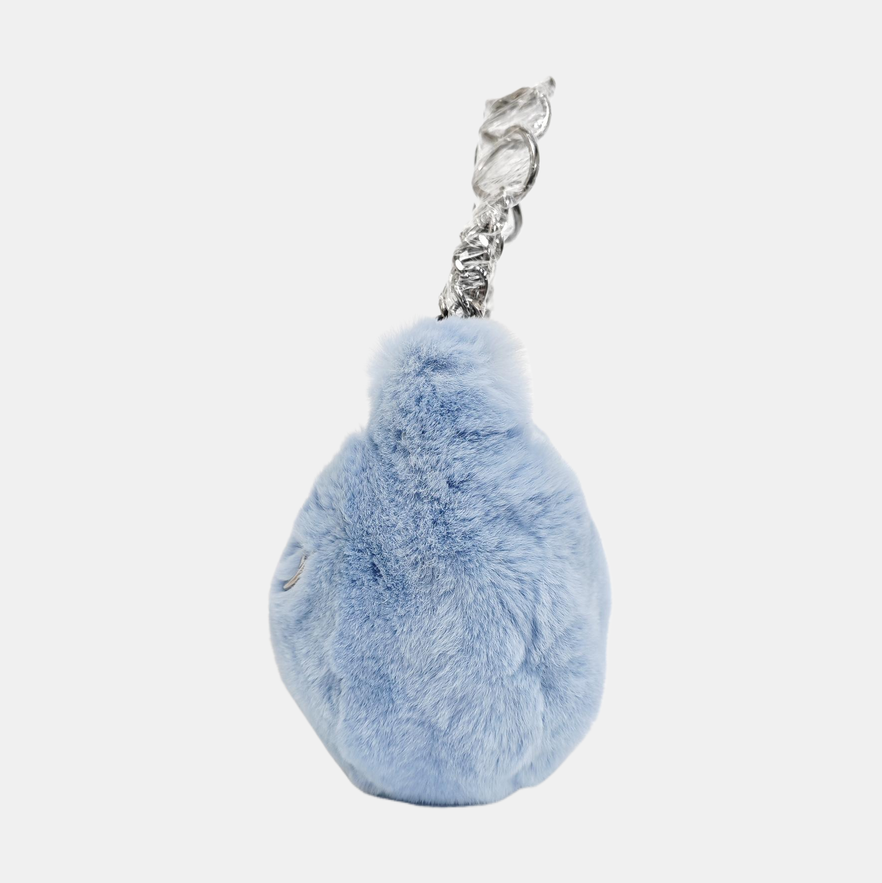 Rabbit Fur Top Handle Bag Blue