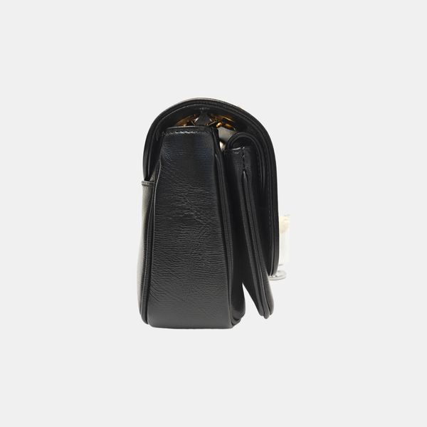 Calfskin Shoulder Bag Small Black