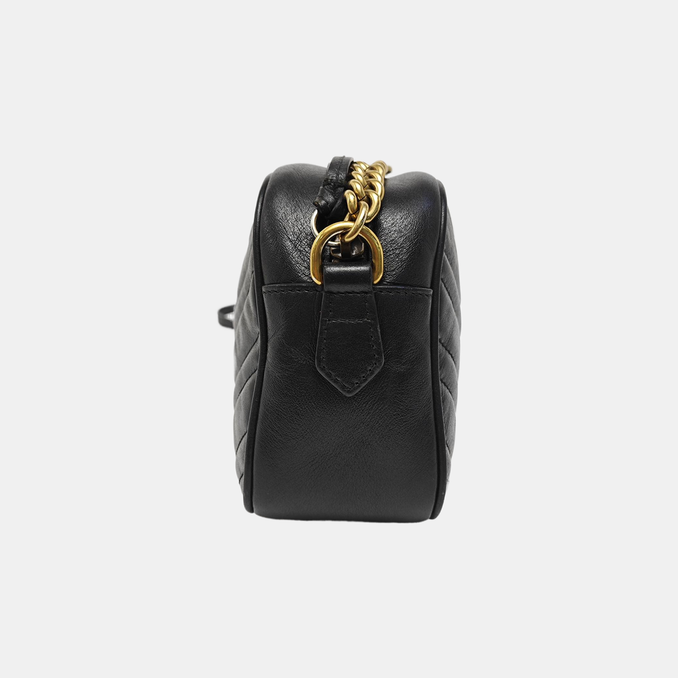 GG Marmont Small Quilted Calfskin Black