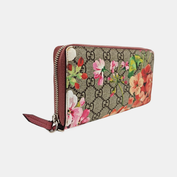GG Blooms Monogram Coated Canvas Beige Wallet