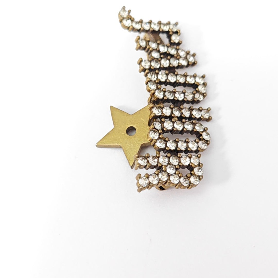 J'adior Crystal Gold Brooch