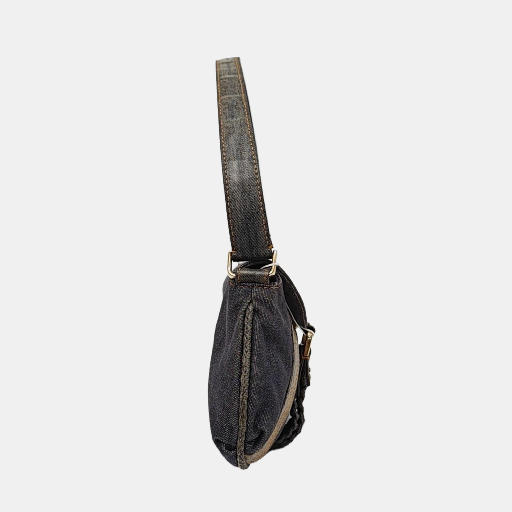 Denim Top Handle Bag Blue