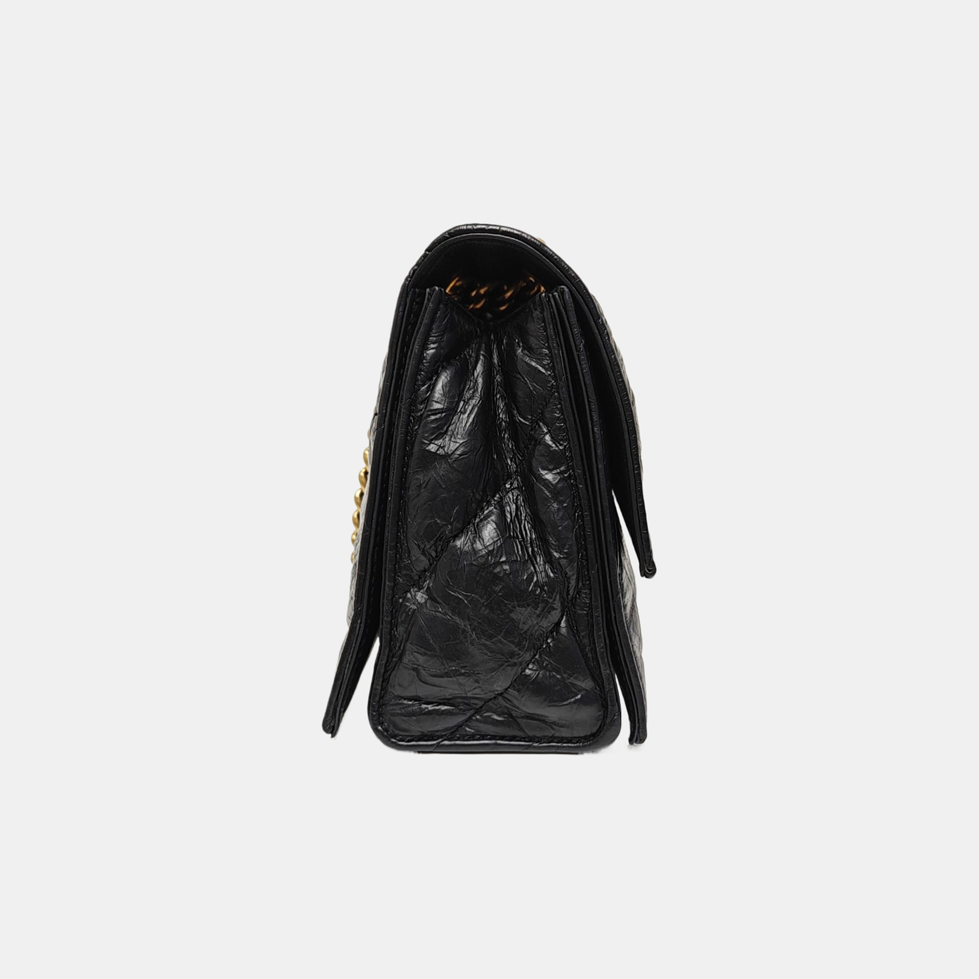 Crush Small Quilted Calfskin Black