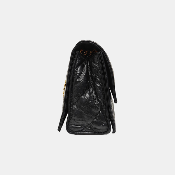 Crush Small Quilted Calfskin Black